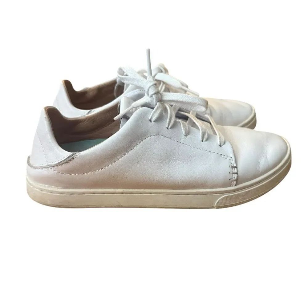 OluKai Pehuea Leather Sneakers Size 6.5